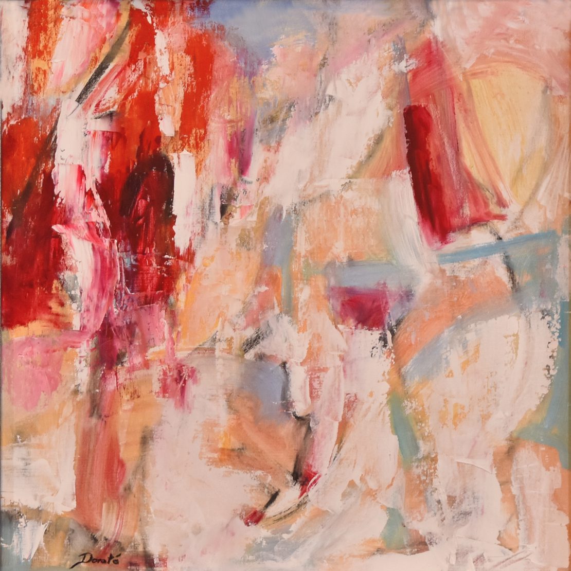 Original Abstract Artwork by Dorate, "Ladies in Red"