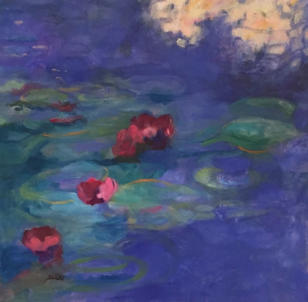 Original Oil Painting "Dorate's Waterlillies"