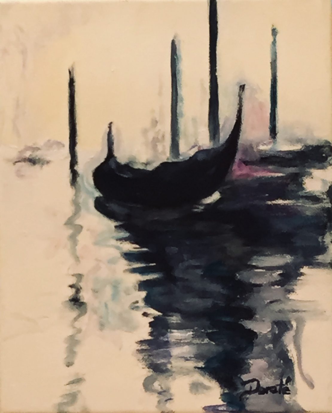 Original En Plein Air Artwork by Dorate "Remembering Venice IV"